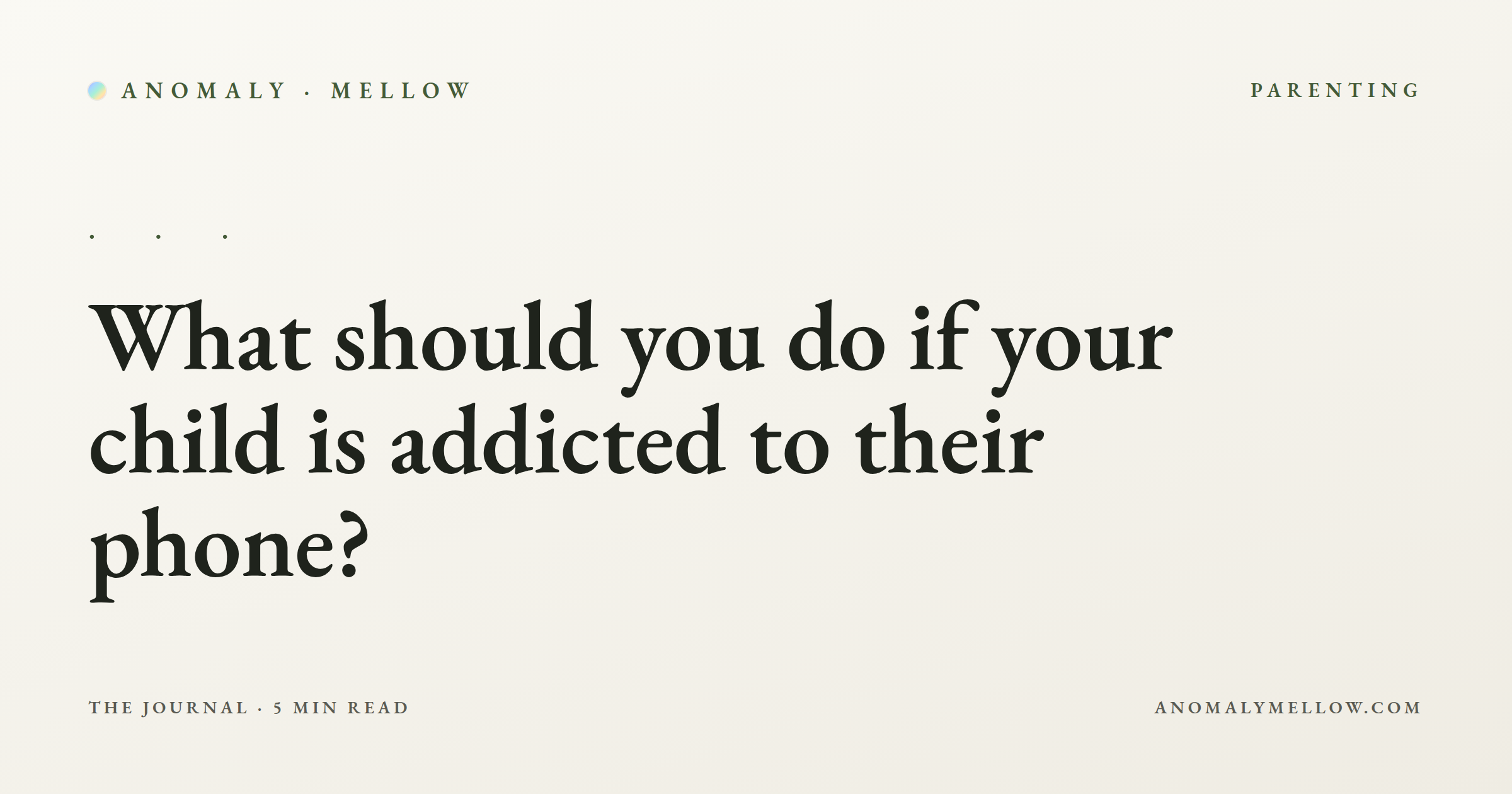 What should you do if your child is addicted to their phone?