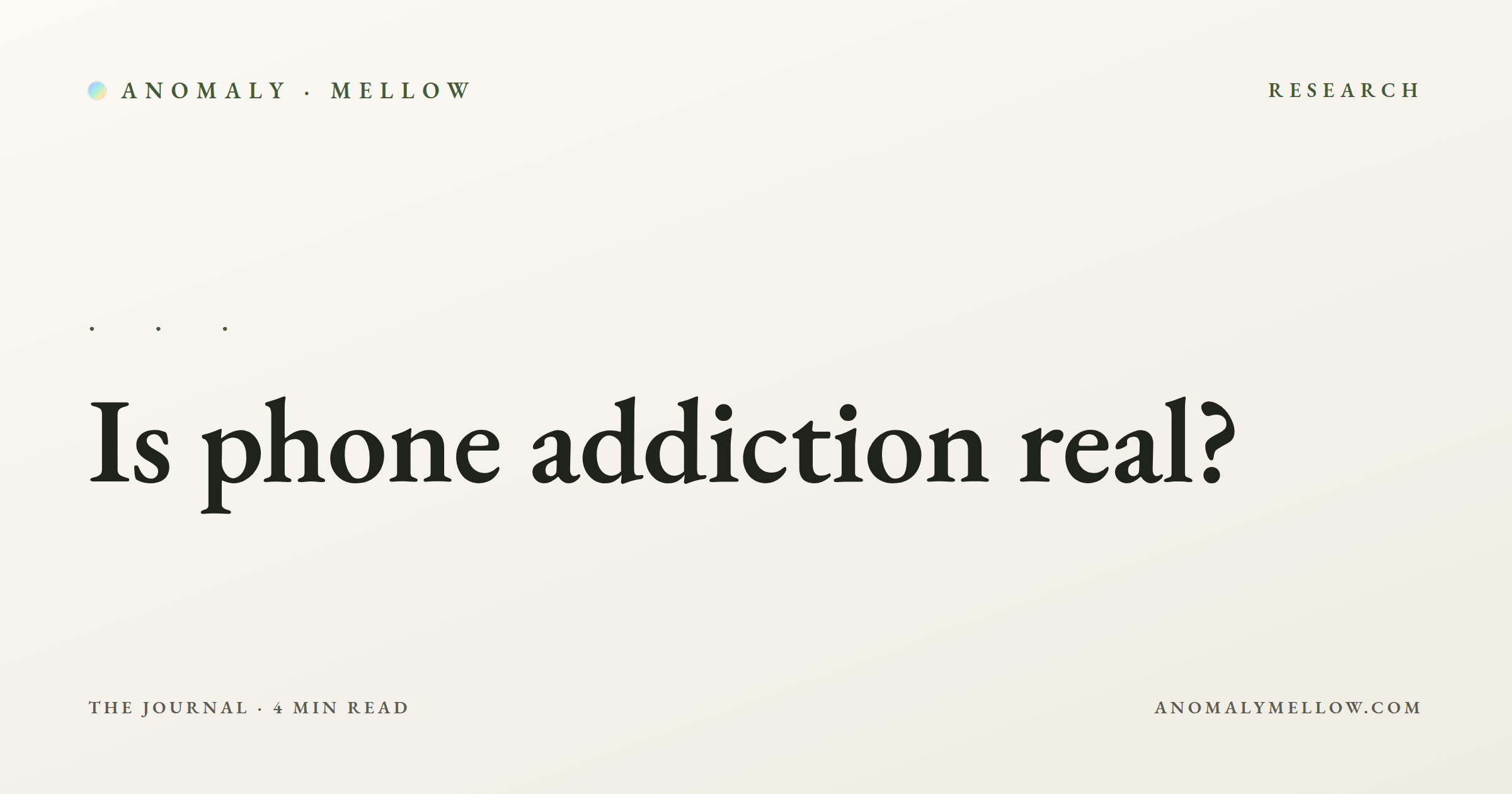 Is phone addiction real?