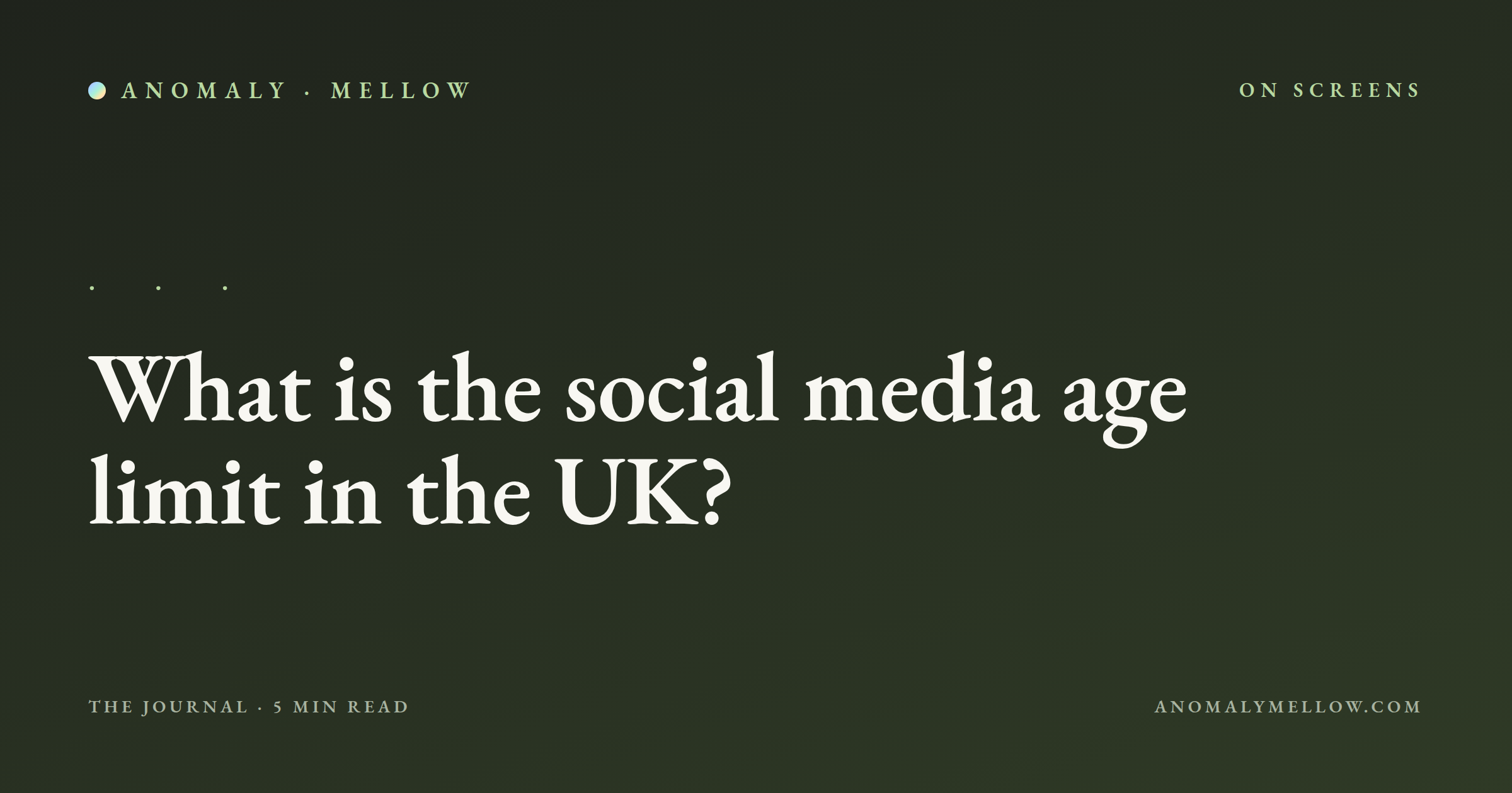 What is the social media age limit in the UK?