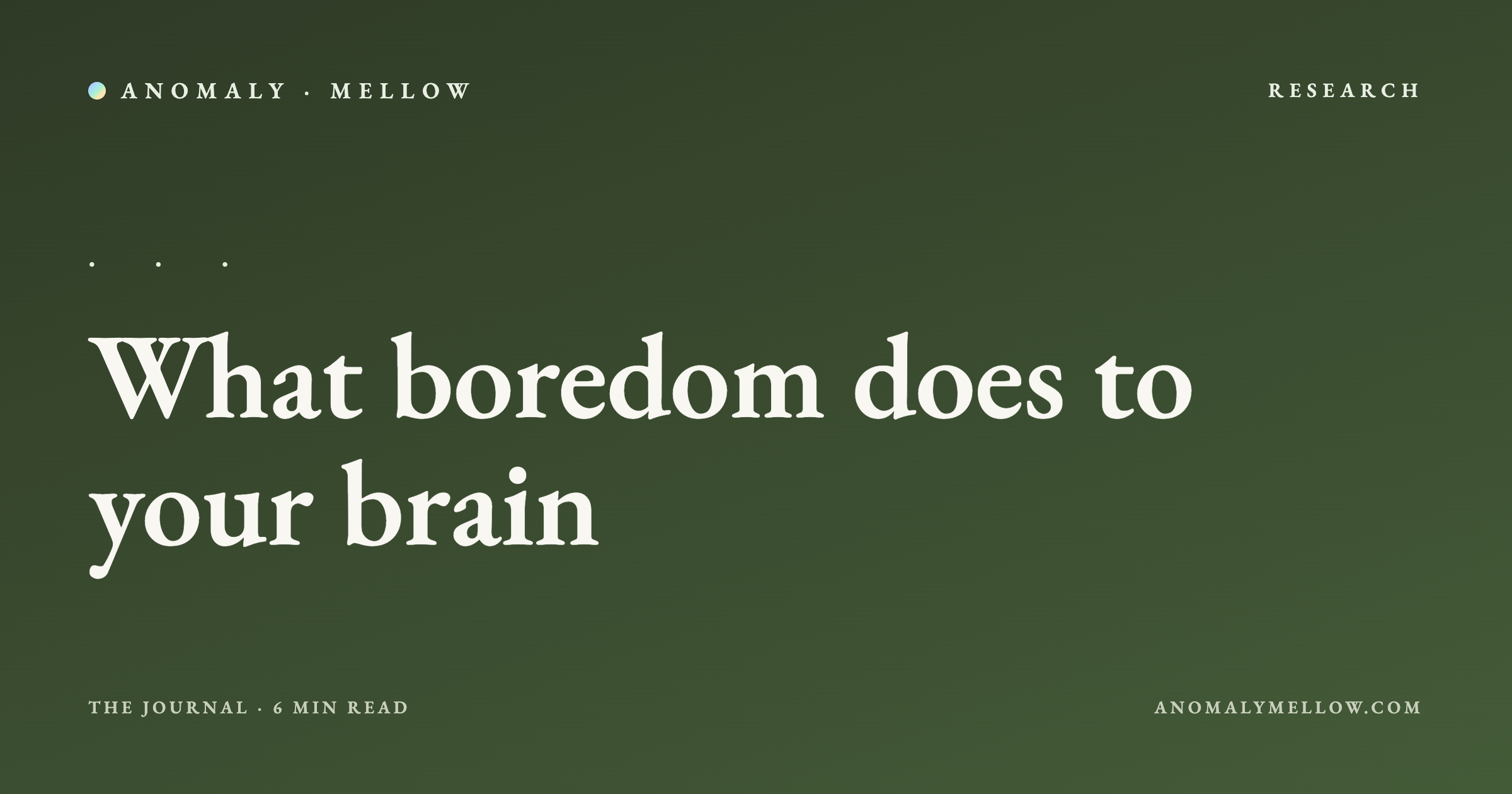 What boredom does to your brain