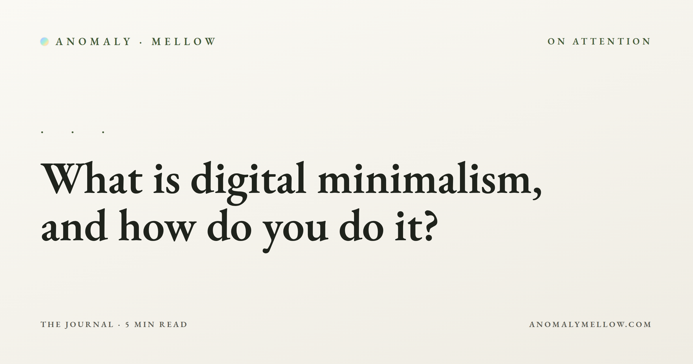 What is digital minimalism, and how do you do it?
