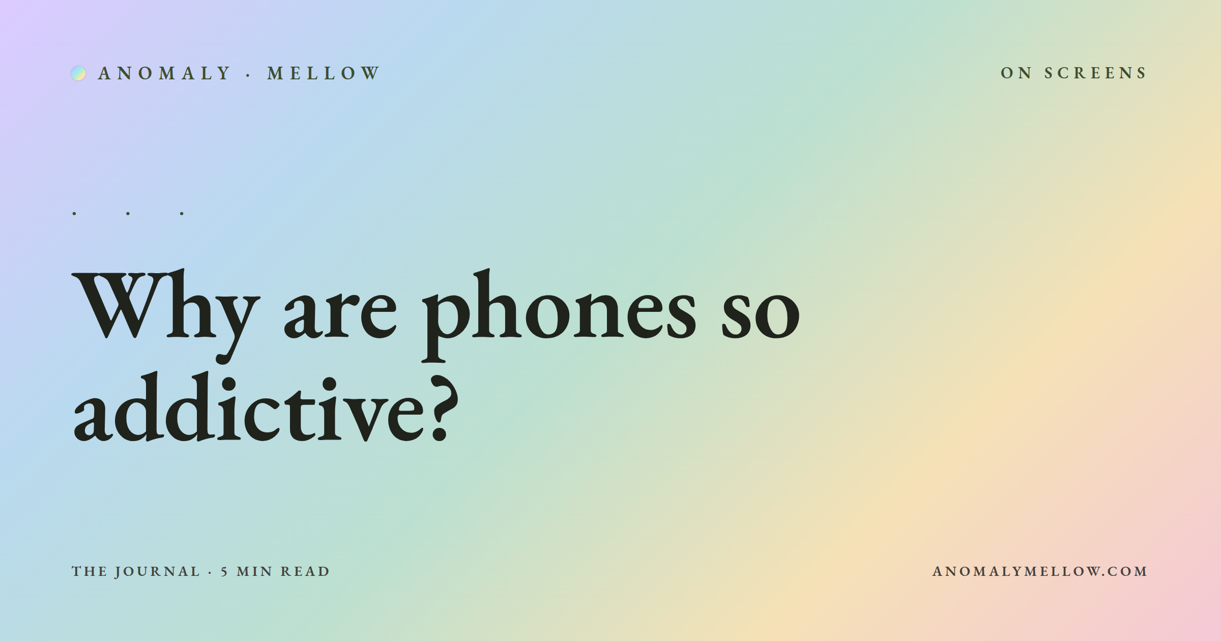 Why are phones so addictive?